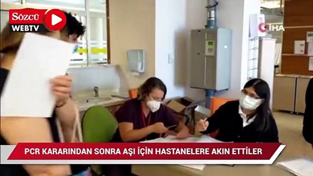 PCR kararının ardından aşı yaptırmak için hastaneye akın ettiler