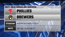 Phillies @ Brewers Game Preview for SEP 08 -  7:40 PM ET
