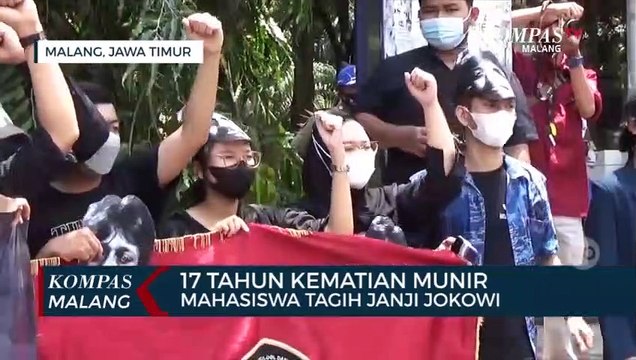 17 Tahun Kematian Munir, Mahasiswa di Malang Tagih Janji Jokowi