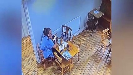 Kafeteryanın hayaleti kamerada! Tüyler ürperten görüntü!