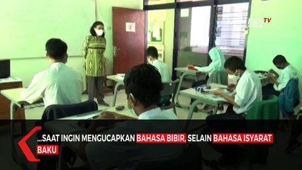 Suasana PTM Sekolah Luar Biasa Surabaya