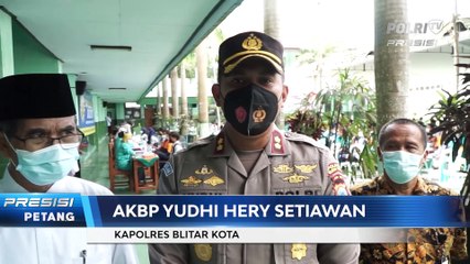 Polres Blitar Gelar Vaksinasi Massal Covid-19 Sasar Pelajar dan Santri