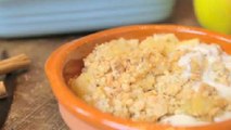 Crumble aux pommes et crème anglaise