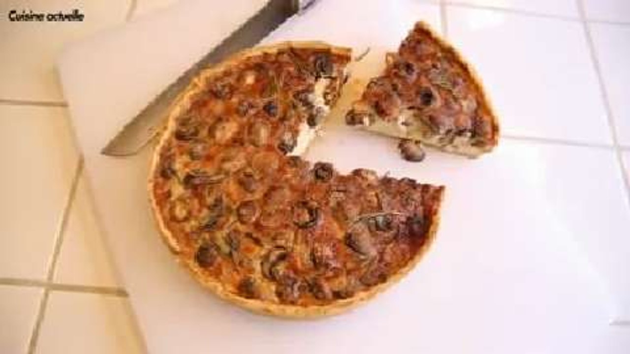Tarte aux champignons, parmesan et romarin en vidéo