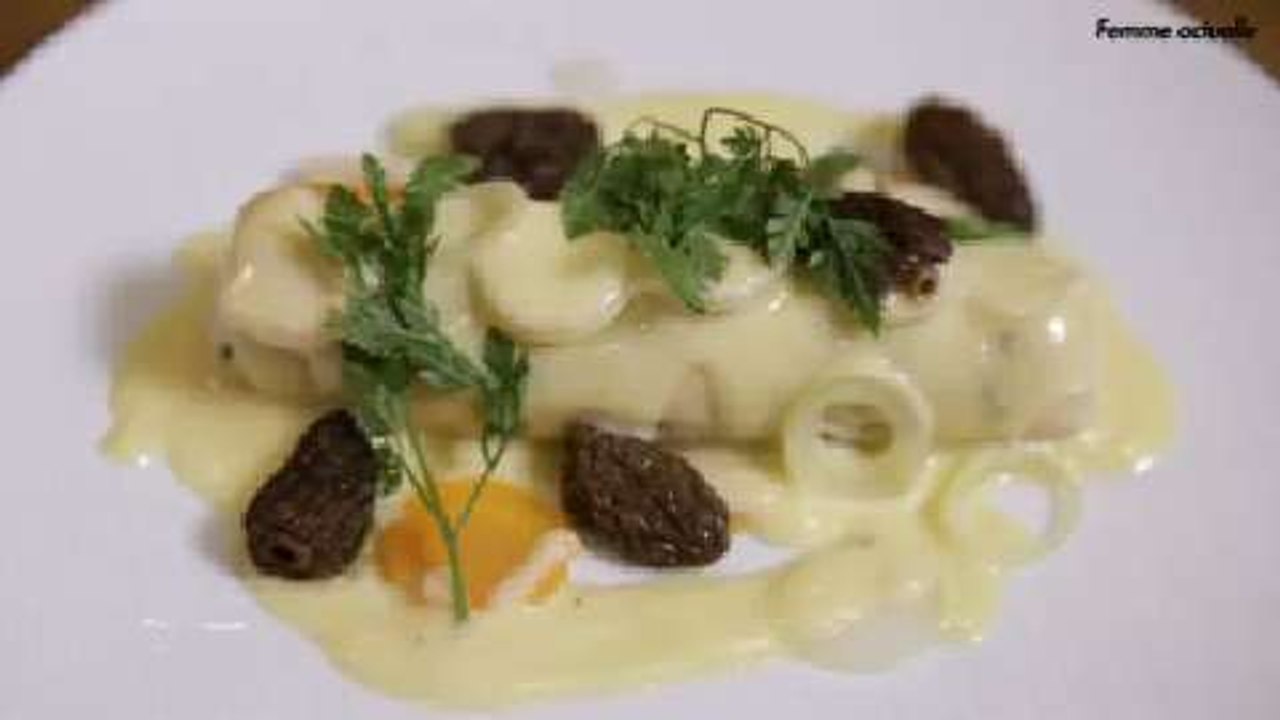 L'entrée de Noël : le boudin de homard aux morilles