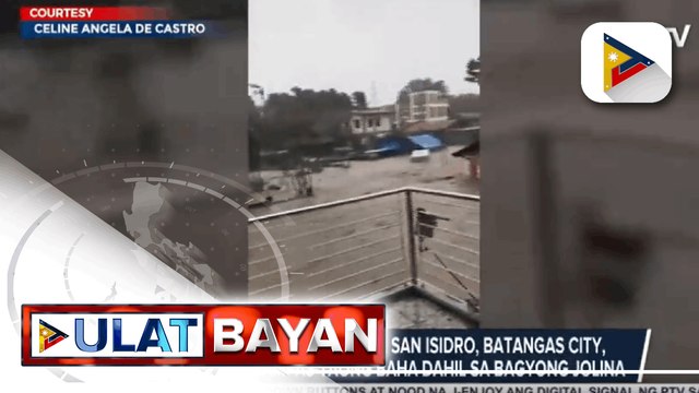 Malaking bahagi ng CALABARZON, matinding napinsala ng bagyong Jolina; Ilang bahay sa Batangas City, mabilis na lumubog sa lampas-taong baha