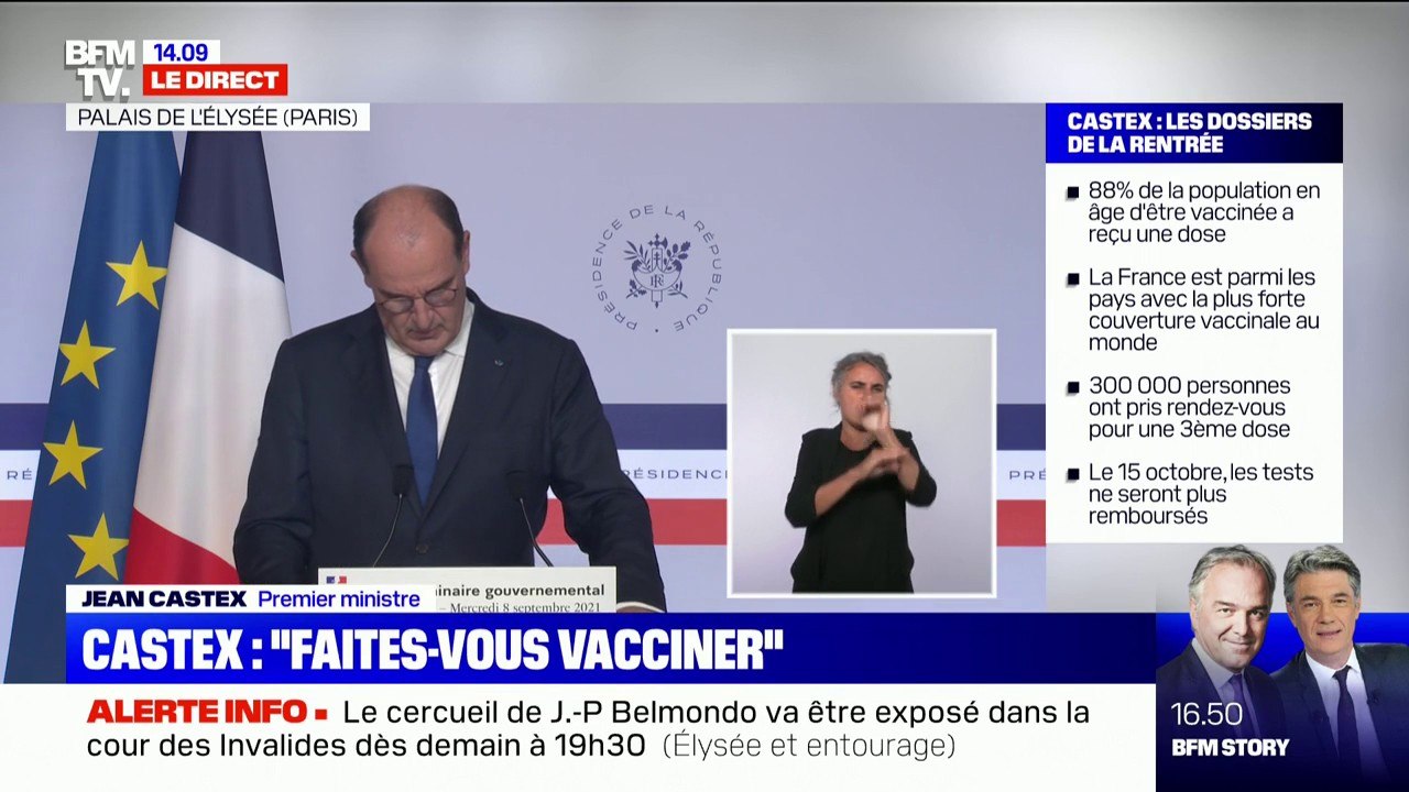 Jean Castex sur la campagne de rappel vaccinal: "300.000 personnes ont pris rendez-vous pour recevoir une nouvelle injection"