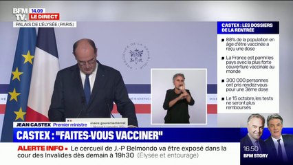 Jean Castex sur la campagne de rappel vaccinal: "300.000 personnes ont pris rendez-vous pour recevoir une nouvelle injection"