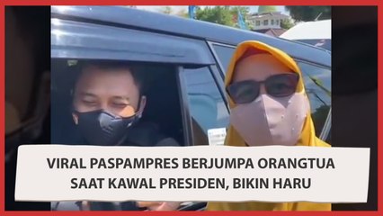 Viral Paspampres Berjumpa Orangtua saat Kawal Presiden, Bikin Haru