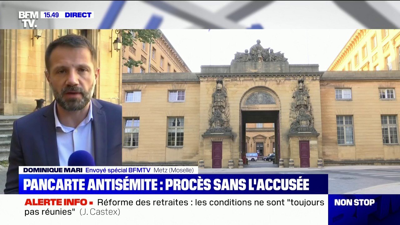 Pancarte antisémite: l'accusée est absente du procès qui se tient ce mercredi au tribunal correctionnel de Metz