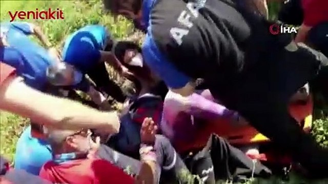 Macaristanlı paraşütçü Niğde'de patates tarlasına düştü!