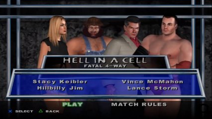 Here Comes the Pain Stacy Keibler(ovr 100) vs Hillbilly Jim vs Vince McMahon vs Lance Storm