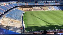 Así luce el nuevo césped del estadio Santiago Bernabéu