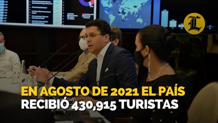En agosto de 2021 el país recibió 430,915 turistas