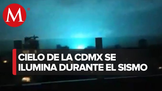 ¿Por qué se iluminó el cielo? Reportan destellos azules durante el sismo de hoy 7 de septiembre