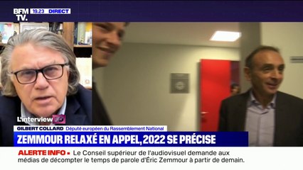 Temps de parole d'Éric Zemmour: Gilbert Collard juge que la décision du CSA est "un peu excessive"
