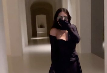 Kim Kardashian's Confusing All-Black Spandex Outfit Came With a Cape