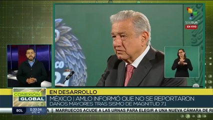 AMLO informó que no se reportan daños mayores tras sismo en México