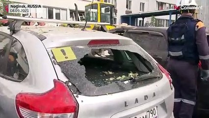 A gas blast occured in a residential building in Noginsk, Russia