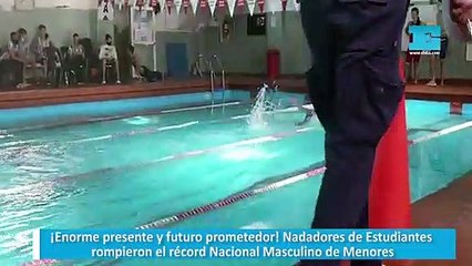 ¡Enorme presente y futuro prometedor! Nadadores de Estudiantes rompieron el récord Nacional Masculino de Menores