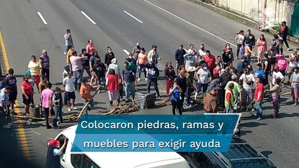 Damnificados en Ecatepec bloquean autopista México-Pachuca; exigen apoyo tras inundaciones