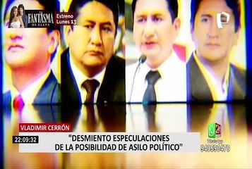 Vladimir Cerrón: "Desmiento especulaciones de la posibilidad de asilo político"