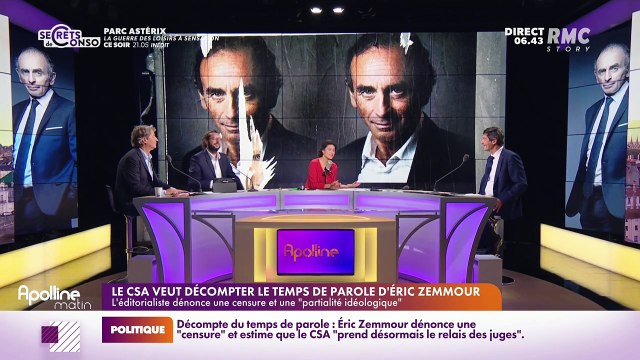 On peut tout dire sur RMC : Le CSA veut décompter le temps de parole d'Eric Zemmour - 09/09