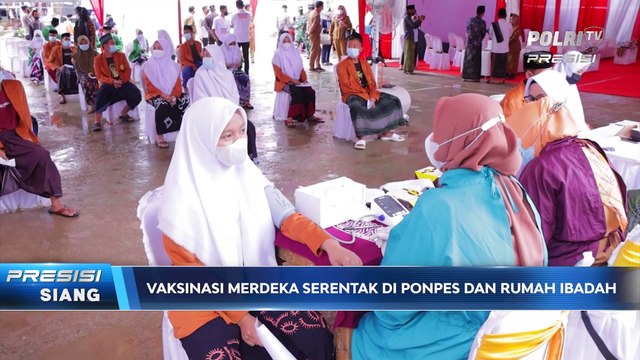 Kapolda Lampung Tinjau Vaksinasi Merdeka Serentak di Ponpes & Rumah Ibadah di Bandar Lampung