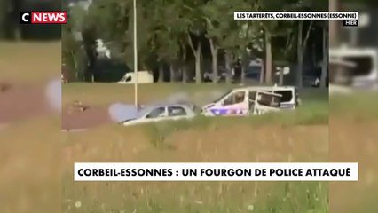Corbeil-Essonnes : un fourgon de police attaqué - Vidéo Dailymotion