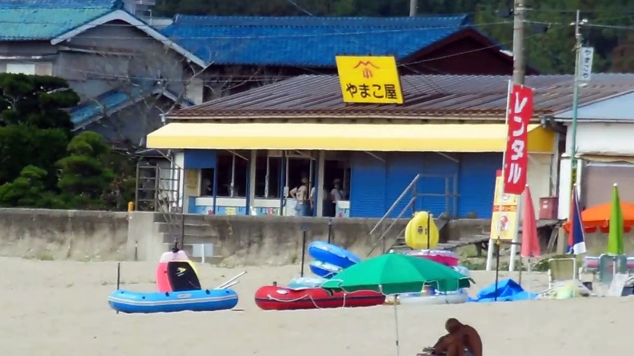Enjoying the Closed Beach in Japan