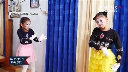 Lewat Pantomim, Pelajar SD di Banjarmasin Sampaikan Pesan Protokol Kesehatan