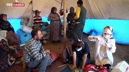 2 bin 950 rakımlı yaylada aşı oldular