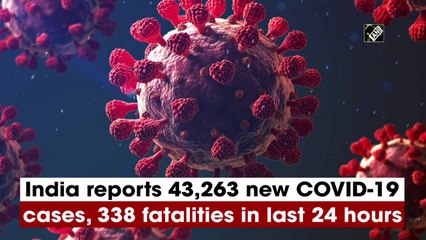 India reports 43,263 new Covid-19 cases, 338 fatalities in last 24 hours