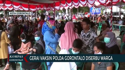 Gerai Vaksin Polda Gorontalo Diserbu Warga