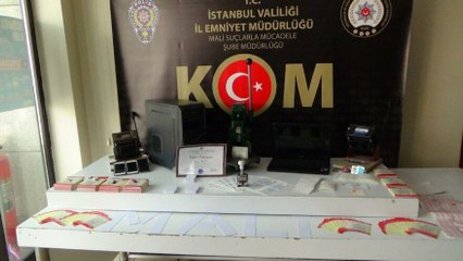 Sahte belge basılan matbaaya baskın