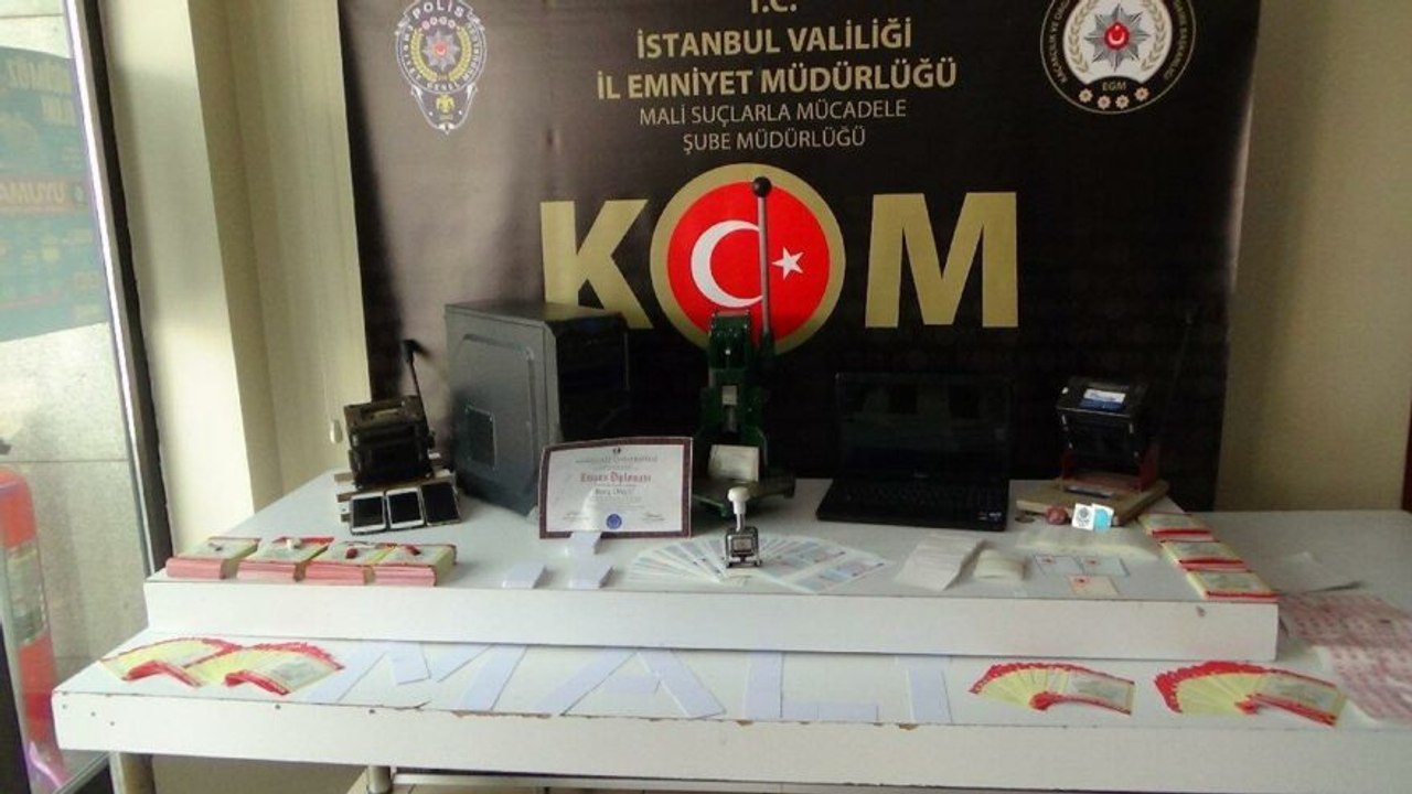 Sahte belge basılan matbaaya baskın