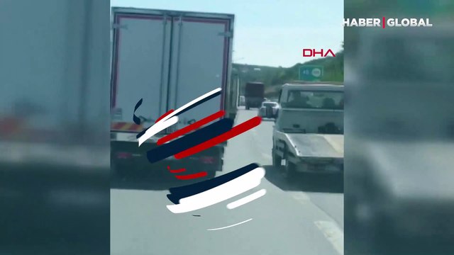 Fatih Sultan Mehmet Köprüsü'nde makas terörü kamerada