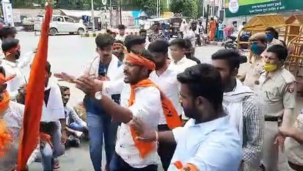 ABVP: नई भर्ती और छात्रसंघ चुनाव को लेकर प्रदर्शन