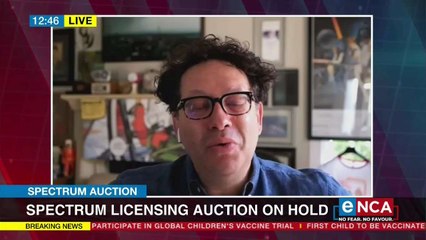 Spectrum licensing auction on hold