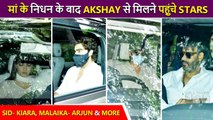 Stars At Akshay's Home: Malaika, Arjun Arrive In Separate Cars, Sidharth, Kiara Offer Condolences