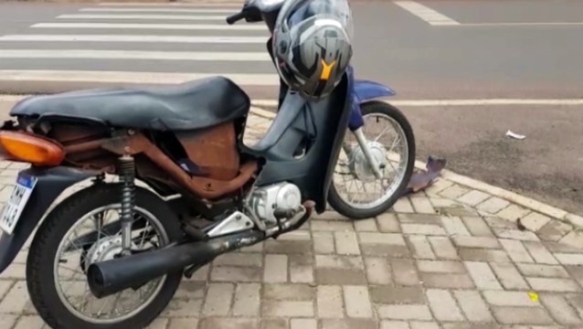Motociclista fica ferido após colisão com caminhonete no Bairro Cascavel Velho