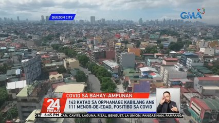 143 katao sa orphanage kabilang ang 111 menor-de-edad, positibo sa COVID-19 | 24 Oras