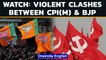Tripura: Violent clashes between BJP activists and CPI(M); CPI(M) office burned | Oneindia News