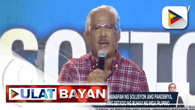 Sen. Lacson at SP Sotto, nangakong hahanapan ng solusyon ang pandemya, bagsak na ekonomiya at patataasin ang estado ng buhay ng mga Pilipino; Sen. Pacquiao, nangakong tutuldukan ang korapsyon sa gobyerno