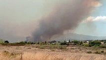 Así se ve el incendio desde el puesto de mando