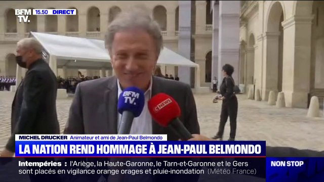 Michel Drucker: Jean-Paul Belmondo ne se prenait pas pour une star (...) C'était un rigolo, il n'aurait pas voulu qu'on fasse la gueule aujourd'hui