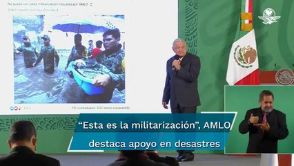 AMLO cuestiona a críticos que lo acusan de militarizar al país