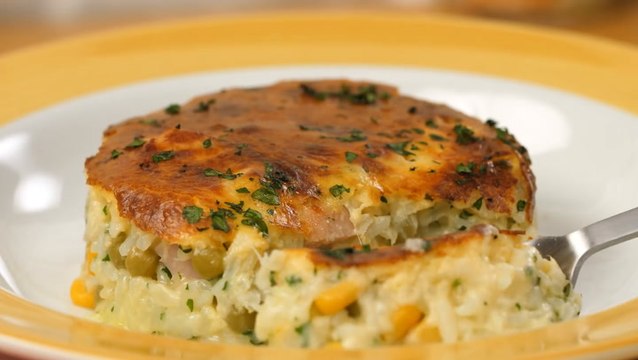 Arroz de forno com maionese de peito de peru — Receitas TudoGostoso