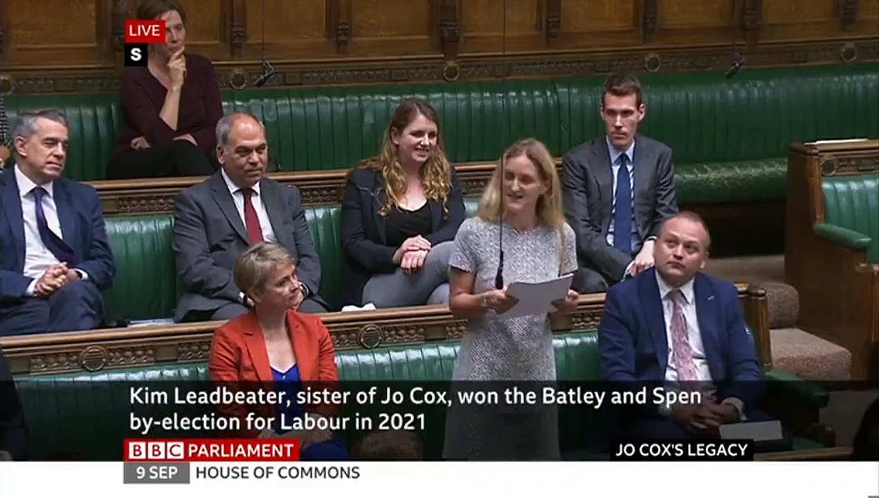 "I hope members will understand that I mean no disrespect to this place when I say I would give literally anything not to be standing here today in her place" - Kim Leadbeater, sister of murdered MP Jo Cox, makes her Commons maiden speech