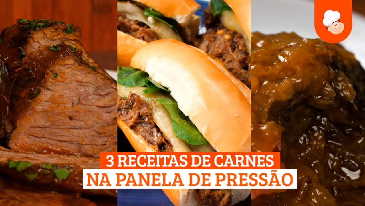 Carnes na panela de pressão